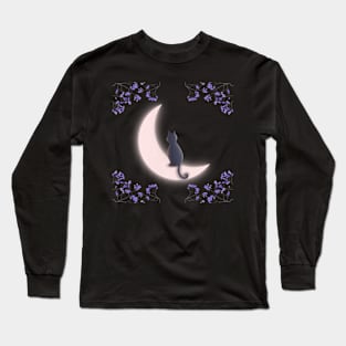 Space Cat in the Hill Long Sleeve T-Shirt